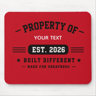 Personalised Custom Name Design – Minimal Modern T Mouse Mat