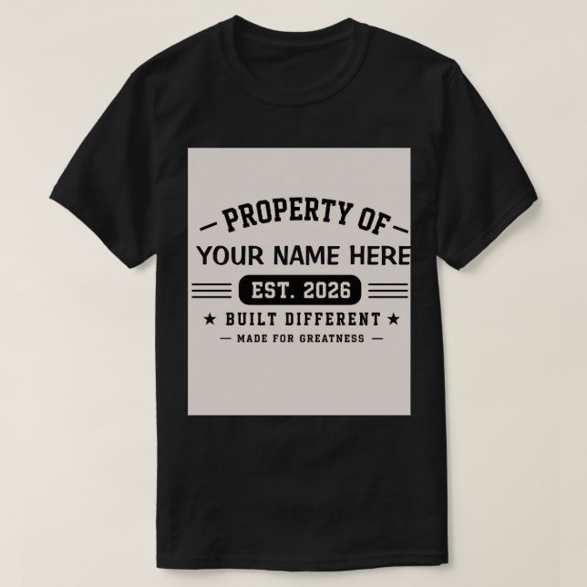 Personalised Custom Name Design – Minimal Modern T T-Shirt (Design Front)