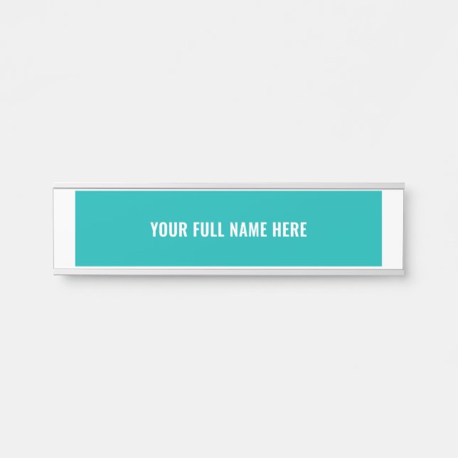 Personalised Custom Name Door Sign - Choose Colour (Front)