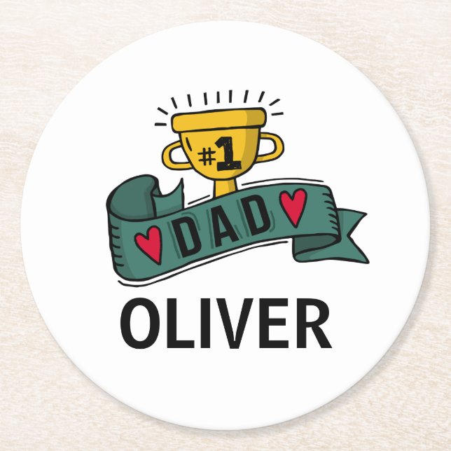 Personalised Custom Name Father's Day | Coaster (Front)