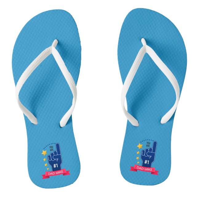 Personalised Custom Name Father's Day | Flip Flops (Footbed)