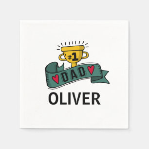 Personalised Custom Name Father's Day   Napkin