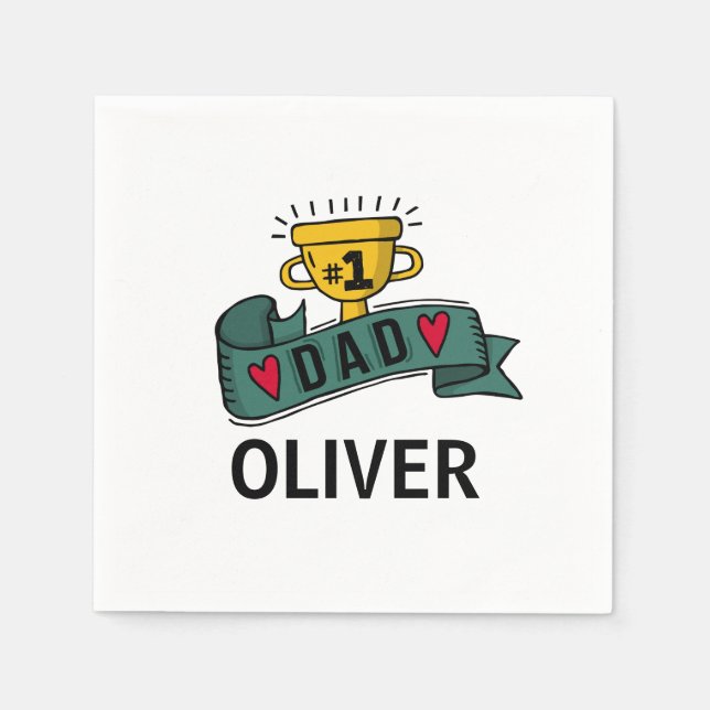 Personalised Custom Name Father's Day | Napkin (Front)