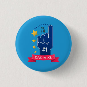 Personalised Custom Name Father's Day Pin Button