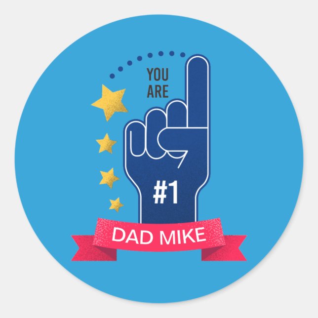Personalised Custom Name Father's Day | Sticker (Front)