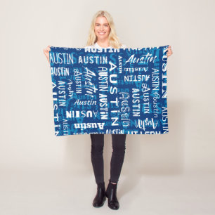 Personalised Custom Name for Austin Fleece Blanket