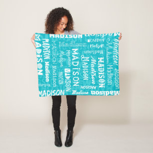 Personalised Custom Name for Madison Fleece Blanket