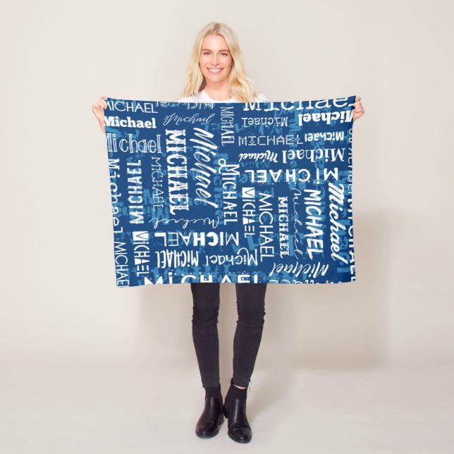 Personalised Custom Name for Michael Fleece Blanket (In Situ)