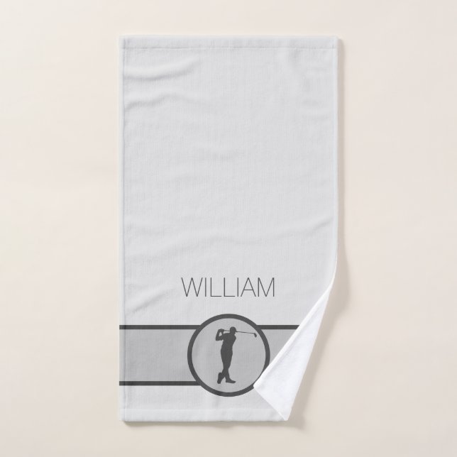 Personalised Custom Name Golfer Gifts Golf Hand Towel (Hand Towel)