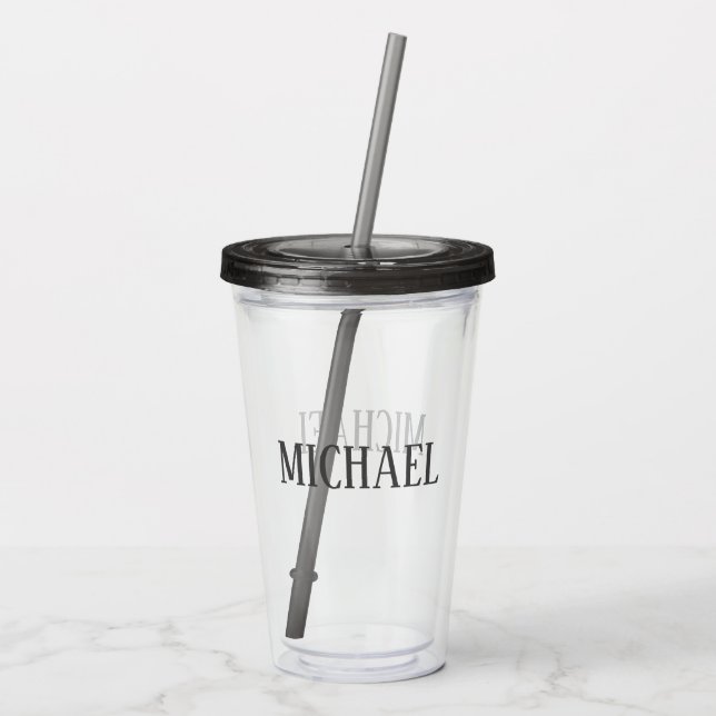 Personalised Custom Name Make your Own Acrylic Tumbler (Back)