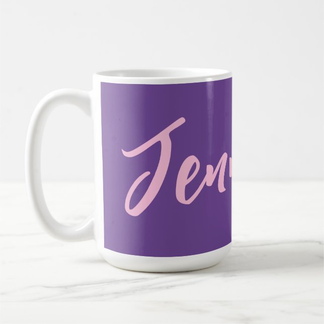 Personalised Custom Name Minimal monogram Mugs . (Left)