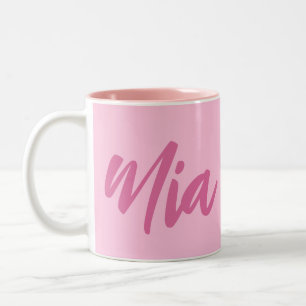 Personalised Custom Name Minimal monogram Mugs .