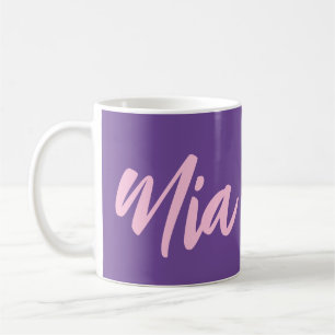 Personalised Custom Name Minimal monogram Mugs .