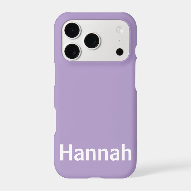 Personalised Custom Name Modern Minimal lavender  (Back)