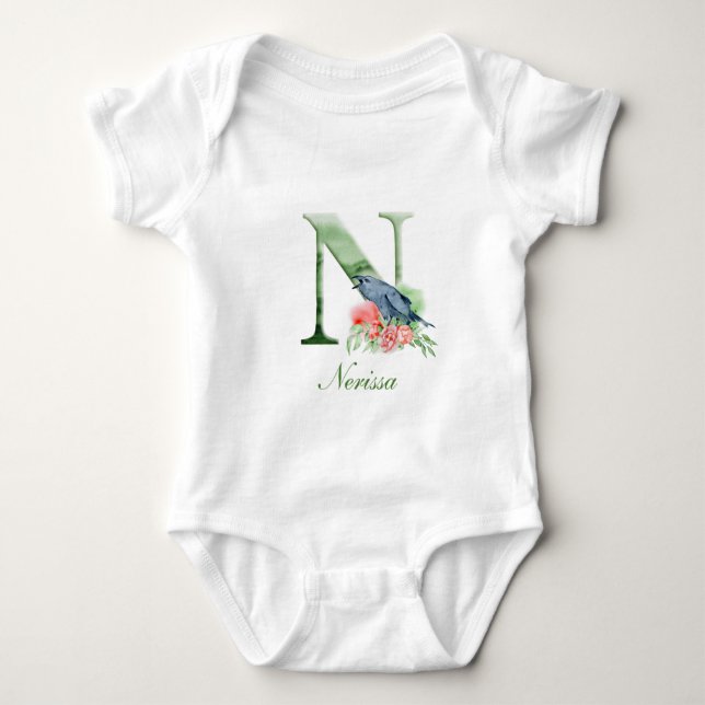Personalised Custom Name Monogram | Bodysuit (Front)