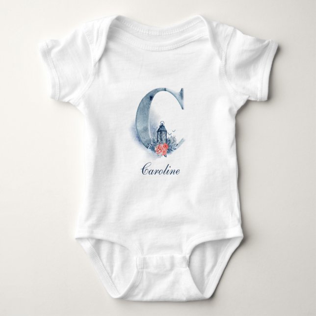 Personalised Custom Name Monogram | Bodysuit (Front)