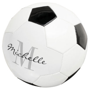 Personalised custom name monogram soccer ball gift