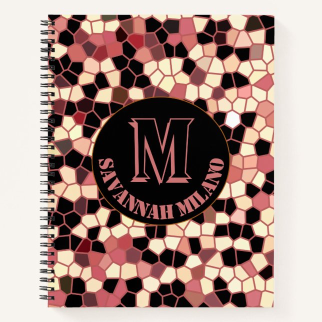 Personalised Custom Name Monogram Spiral Notebook (Front)