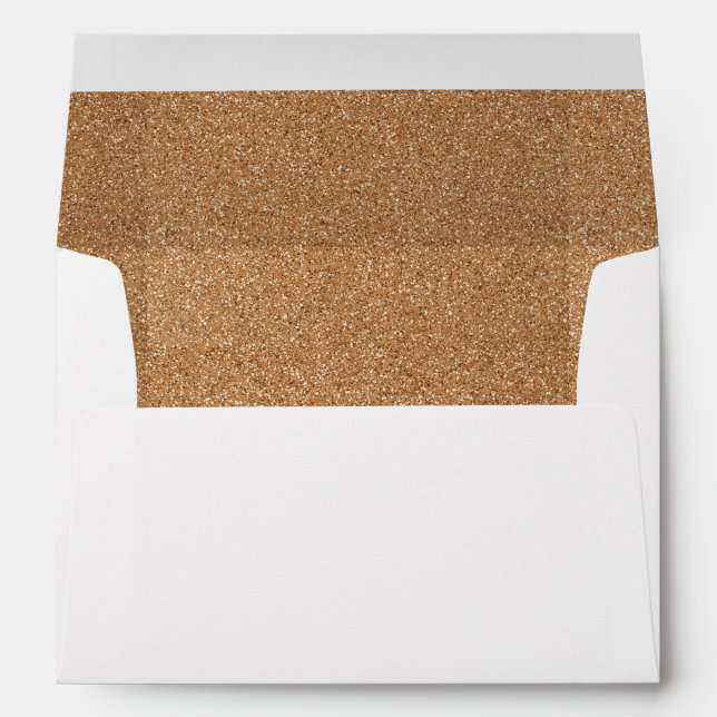 Personalised Custom Name Monogram Wedding white. Envelope (Back (Bottom))