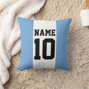 Personalised custom name & number Argentina Flag Cushion