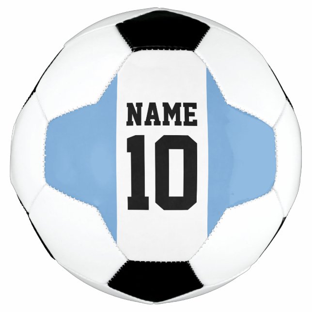 Personalised custom name & number Argentina Flag Football (Front)