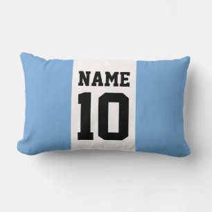Personalised custom name number Argentina Flag Lumbar Cushion