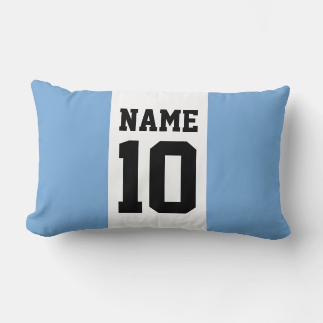 Personalised custom name number Argentina Flag Lumbar Cushion (Front)