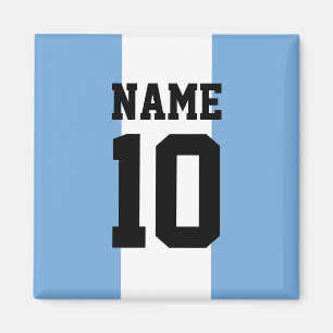 Personalised custom name & number Argentina Flag Magnet