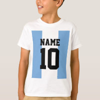 Personalised custom name & number Argentina Flag