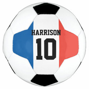 Personalised custom name & number Flag of France Football