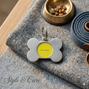 Personalised Custom Name Pet Tag with Stylish Fram