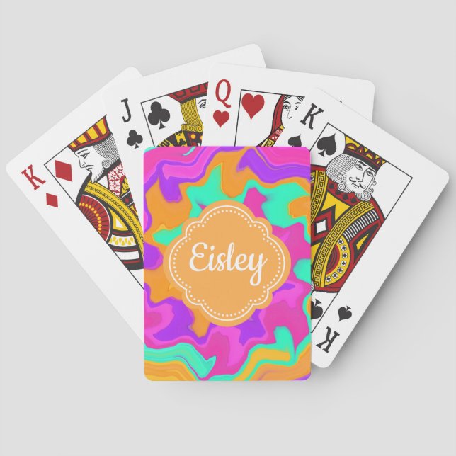 Personalised custom name playing cards for kids (Back)