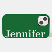 Personalised Custom Name Simple Elegant Dark Green