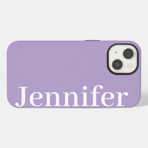 Personalised Custom Name Simple Elegant Lavender iPhone 13 Case