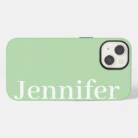 Personalised Custom Name Simple Elegant Pale Green