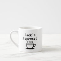Personalised custom name small espresso cup mug