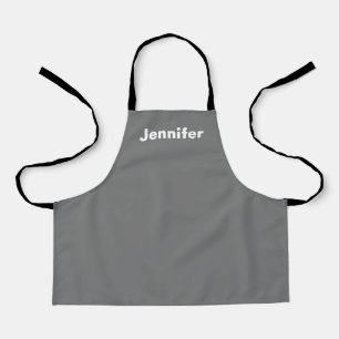 Personalised Custom Name Solid Colour  Apron