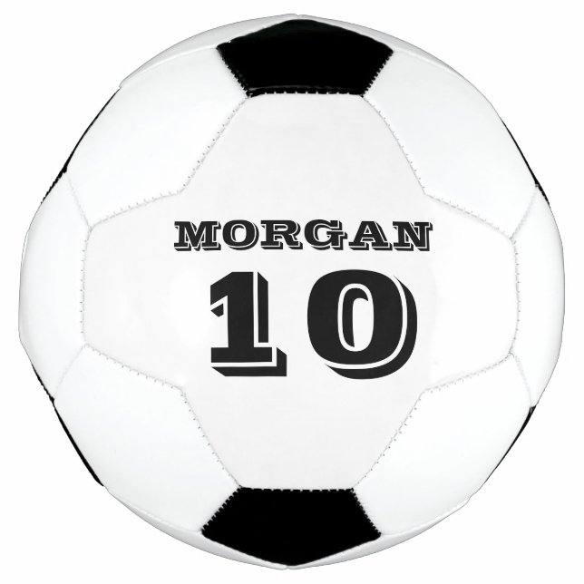 Personalised custom name sports team number modern football (Front)