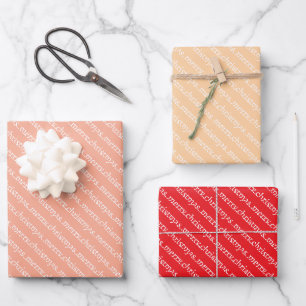 Personalised Custom Name Stylish Merry Christmas. Wrapping Paper Sheet