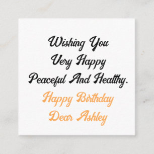 Personalised Custom Name Text Photo Happy Birthday Enclosure Card