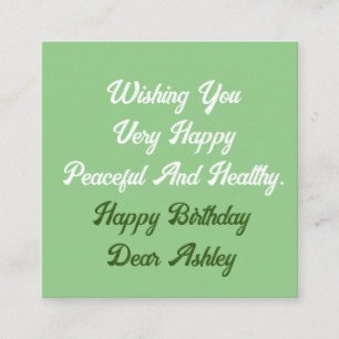 Personalised Custom Name Text Photo Happy Birthday Enclosure Card