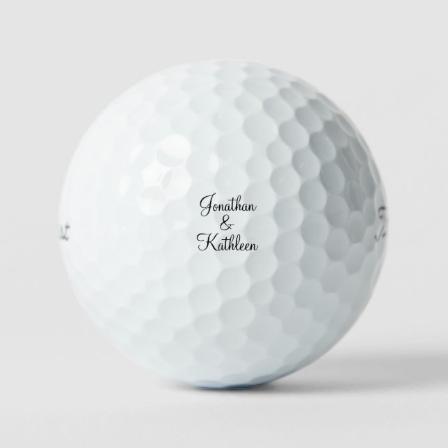Personalised Custom Names Script Titleist Pro VI Golf Balls (Front)