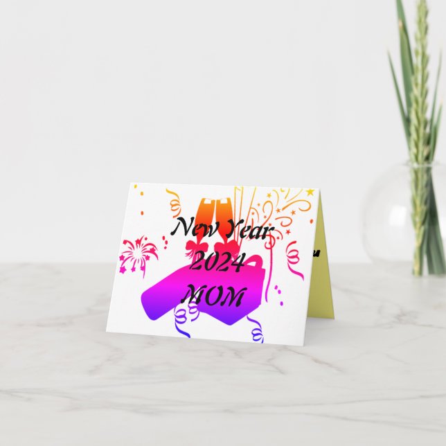 Personalised Custom New Year Greeting Card (Front)