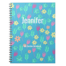 Personalised Custom Notebook Tulips Multicolored