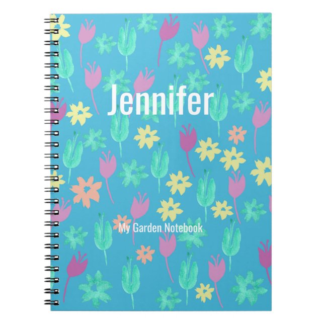 Personalised Custom Notebook Tulips Multicolored (Front)