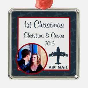Personalised Custom Ornament Aeroplane Flight  Blu