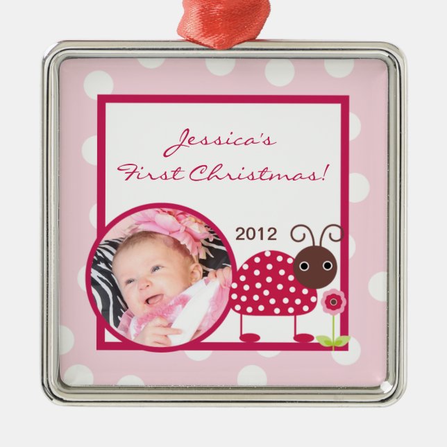 Personalised Custom Ornament Berry Garden Lady Bug (Front)