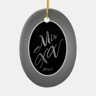 Personalised Custom Ornament Mis XV Silver
