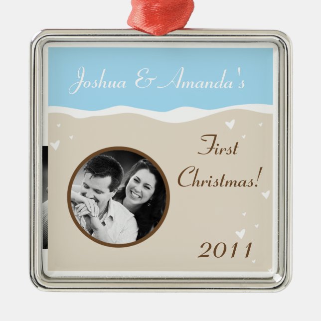 Personalised Custom Ornament Ocean Sea Wave Sand (Front)