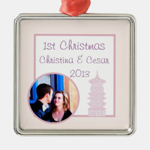 Personalised Custom Ornament Purple Pink Lantern/F